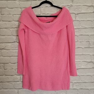 Rue21 Vibrant pink cowl neck sweater size large